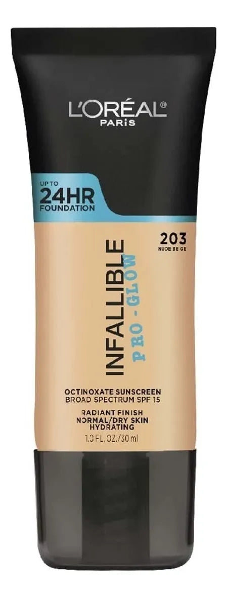 Base de maquillaje infallible pro-glow 24HR foundation L'Oréal Paris