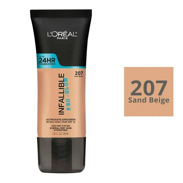 Base de maquillaje infallible pro-glow 24HR foundation L'Oréal Paris